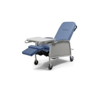 Lumex medical recliner chair 3-position geri chair with wheels in Imperial Blue