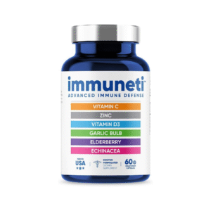 Immuneti Immune Defense Supplement – 6-in-1 Vitamins with Vitamin C, D3, Zinc, Elderberry