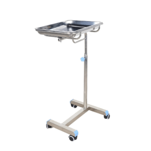 Mobile Stainless Steel Medical Instrument Tray Stand